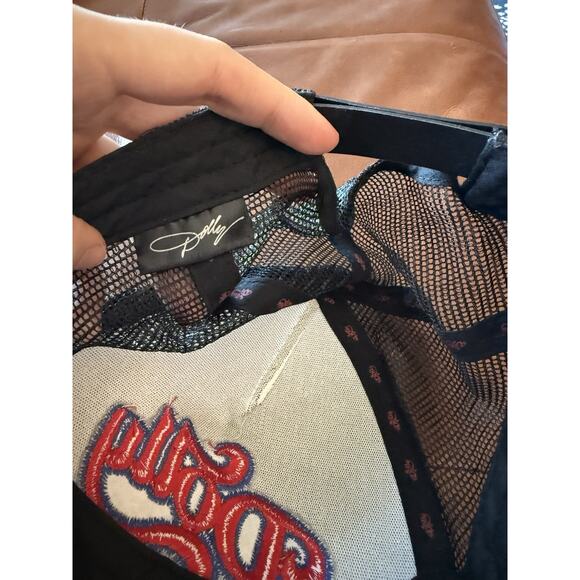 Dolly Parton Dolly Trucker Hat SnapBack Black White Red Logo - Picture 2 of 2